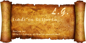 Lukács Gilberta névjegykártya